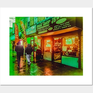 Fluo Street Walks Rainy Days Brooklyn NYC Posters and Art